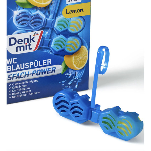 Блок для туалету Denkmit WC-Stein Blauspüler Lemon, 2 шт. 96 g
